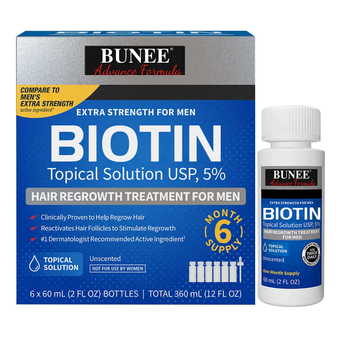 Huile de ricin à la biotine.